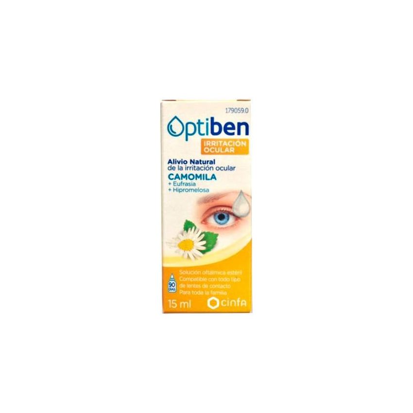 Optiben Yeux Irrités Bouteille Stérile Pour Sécheresse Oculaire 15Ml