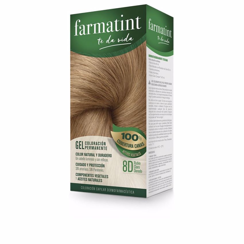 Farmatint Gel Coloration Permanente - 8D-Blond Clair Doré