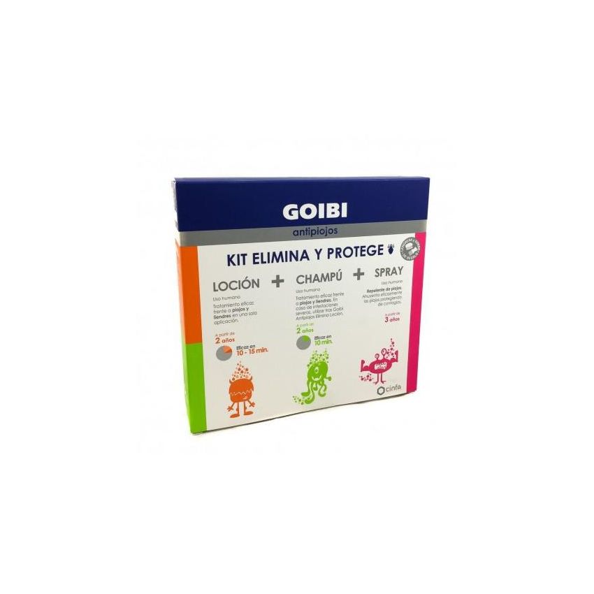 Goibi Anti-Poux Enlève Shampooing Lotion Spray Kit Kit