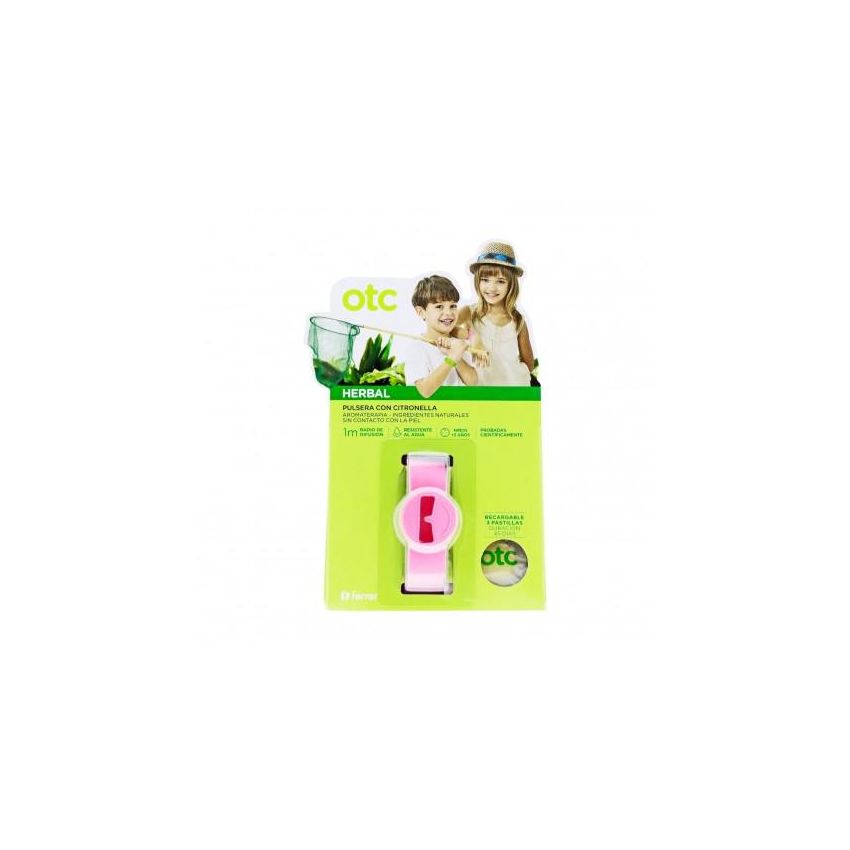 Otc Herbal Pulsera Infantil Repelente De Mosquitos Color Rosa