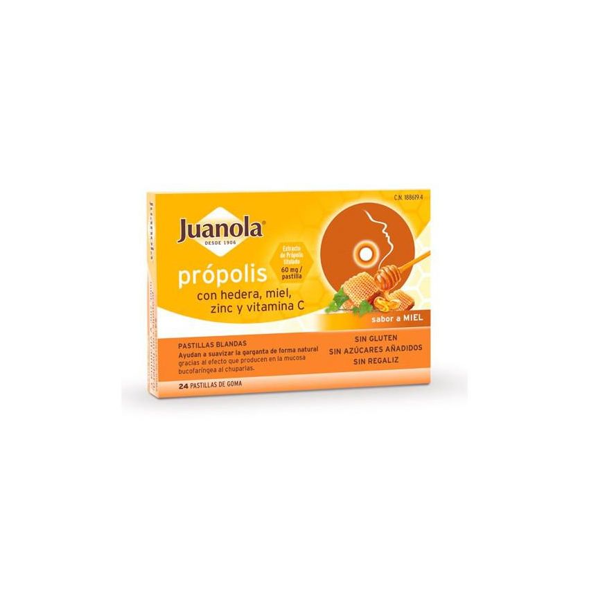 Juanola Própolis Hedera Sabor Miel 24 Pastillas