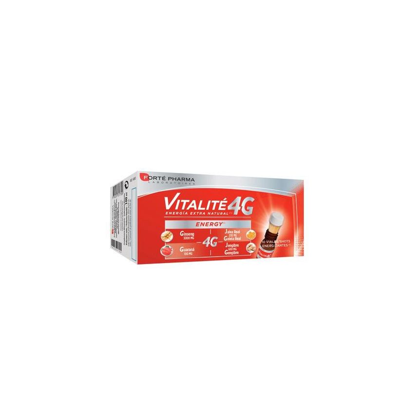 Forté Pharma Vitalité 4G Energy 10 Flacons - Shot 10 Fioles