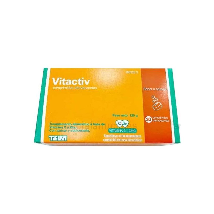 Teva Vitactiv 30 Comprimés Effervescents 120G
