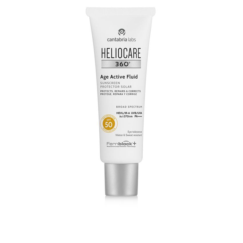 La Crème Solaire Fluide Heliocare 360° Prévient Et Corrige Les Signes Du Photovieillissement Spf50 - 50 Ml