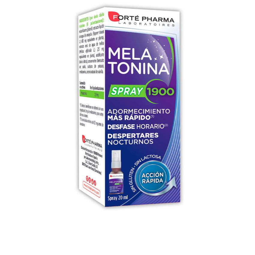 Forté Pharma Melatonina Spray 1900 Adormecimiento Más Rápido - 20 Ml