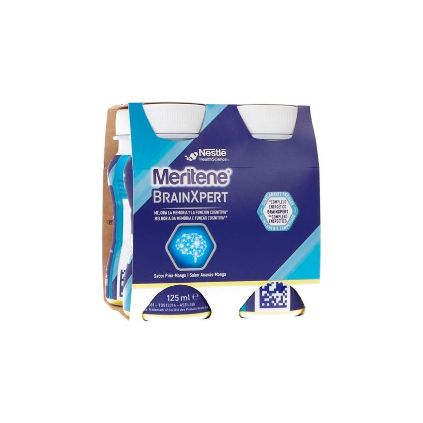Meritene Brainxpert Arôme Ananas-Mangue 4 Bouteilles 125Ml