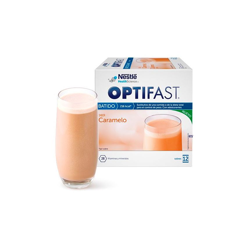 Optifast Milkshake Goût Caramel 12 Sobres 55G