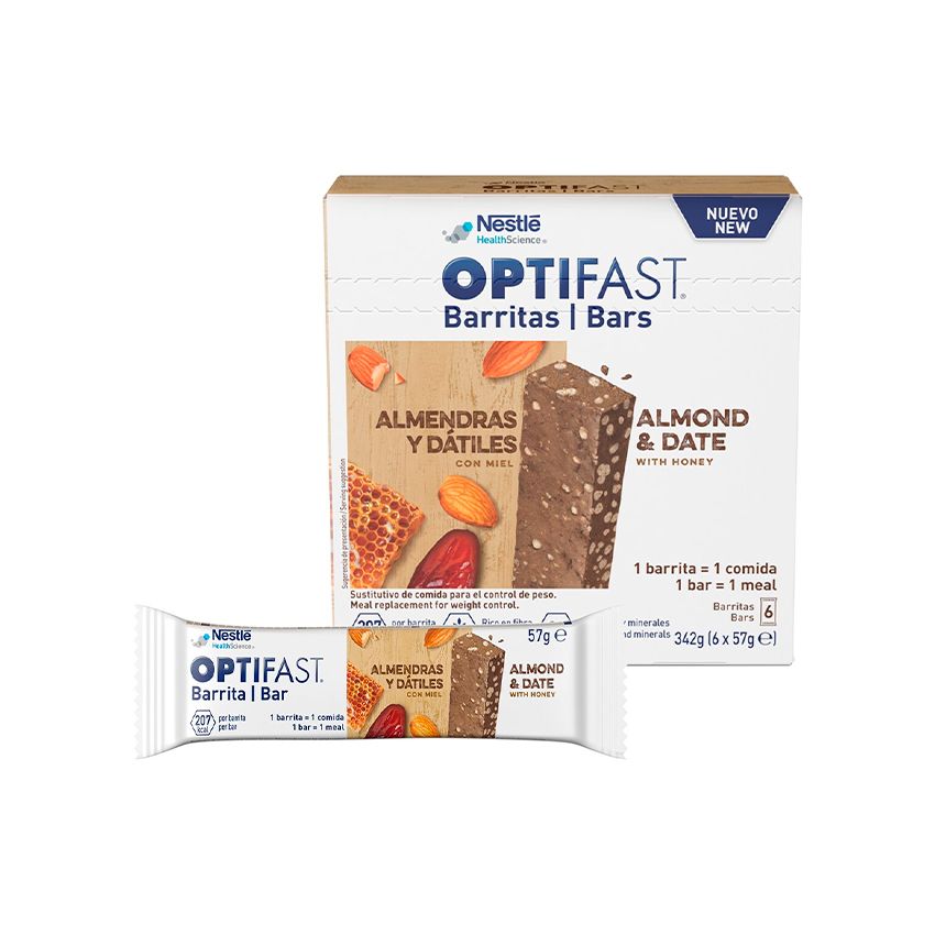 Optifast 6 Bâtons D'Amandes Et De Dattes Au Miel