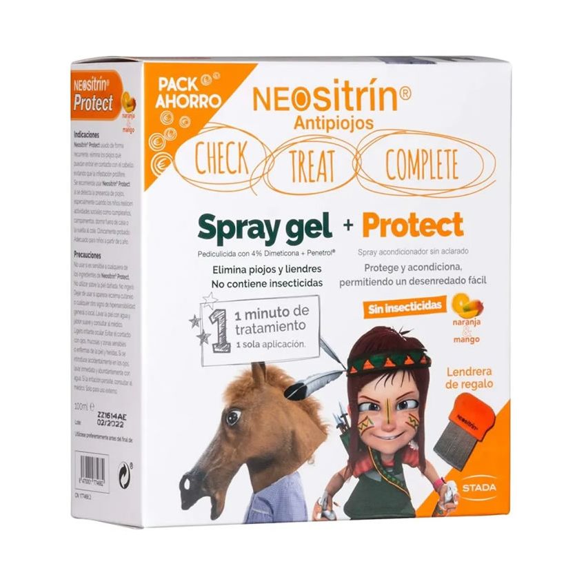 Neositrin Pack Spray Gel Traitement 60 Ml + Protect Après-Shampooing 100 Ml