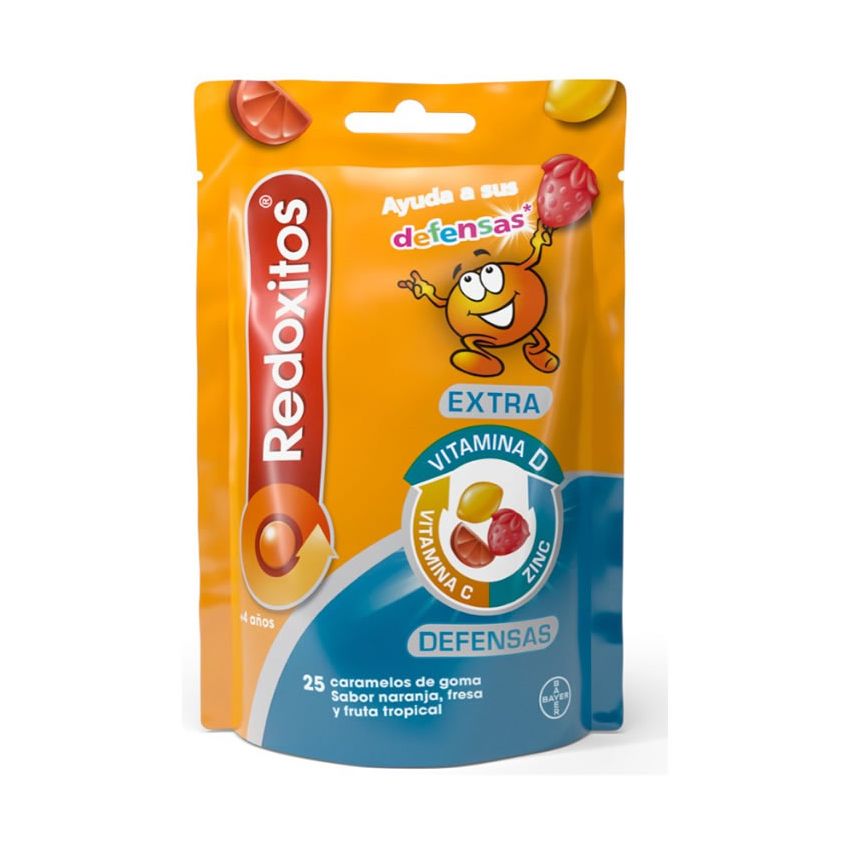 Redoxitos Défenses Extra 25 Bonbons Gélifiés Saveur Orange, Fraise Et Fruit Tropical