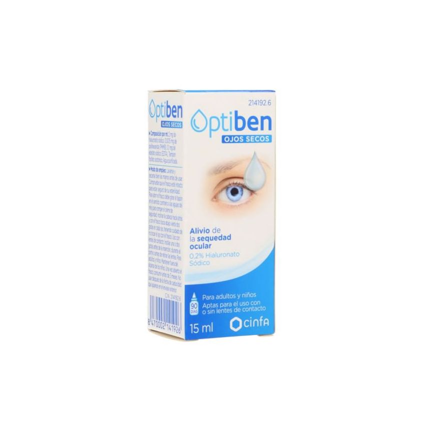 Optiben Gouttes Pour Les Yeux Secs 15Ml