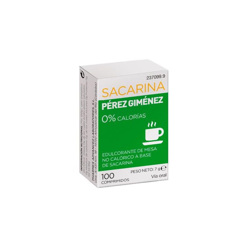 Pérez Giménez Sacarina Dosificador 100 Comprimidos