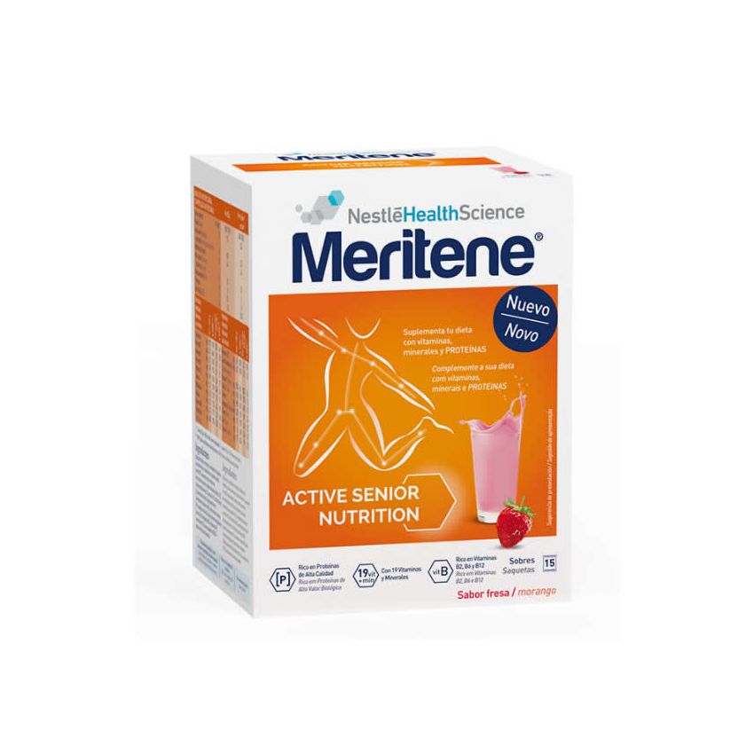 Meritene Active Senior Nutrition Batido Sabor Fresa 15 Sobres