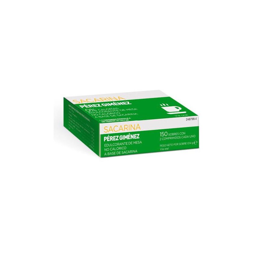Pérez Giménez Sacarina 150 Sobres 2 Comprimidos