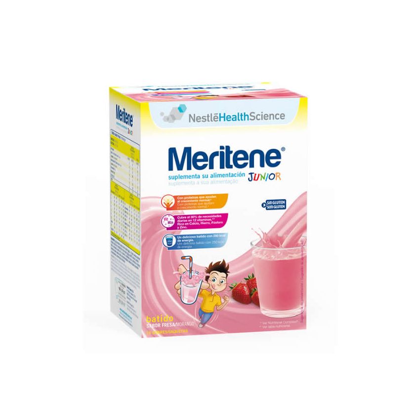 Meritene Junior Batido Sabor Fresa 15 Sobres