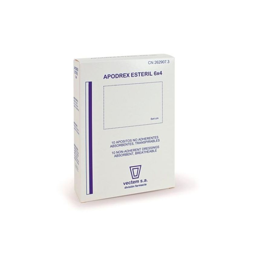 Vectem Apoderex 6X4Cm Pansement Stérile Pour Plaie 6 Unités