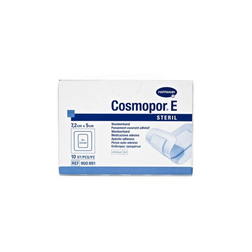 Hartmann Cosmopor E Steril Absorbent Adhesive Dressing 7,2X5Cm 10 Units