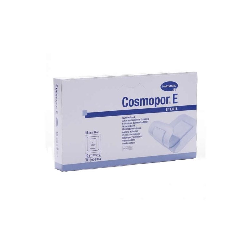 Hartmann Cosmopor E Steril Absorbent Adhesive Dressing 15X8Cm 10 Units