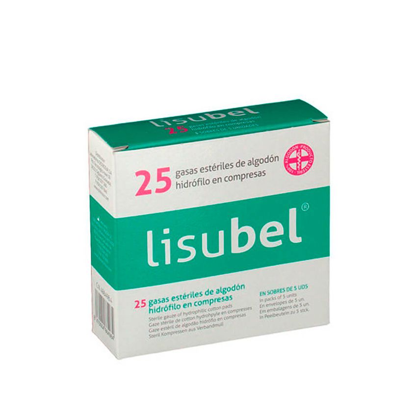 Lisubel Compresses De Gaze Stérile En Coton Hydrofolique 25U