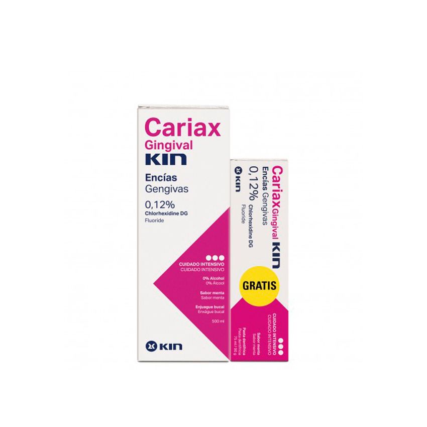 Kin Cariax Gingival Bain De Bouche 500Ml + Dentifrice 75Ml