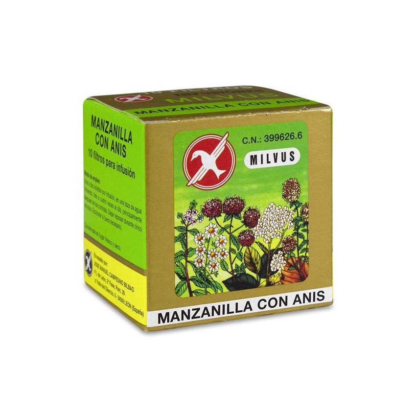 Milvus Camomille À L'Anis 10 Filtres