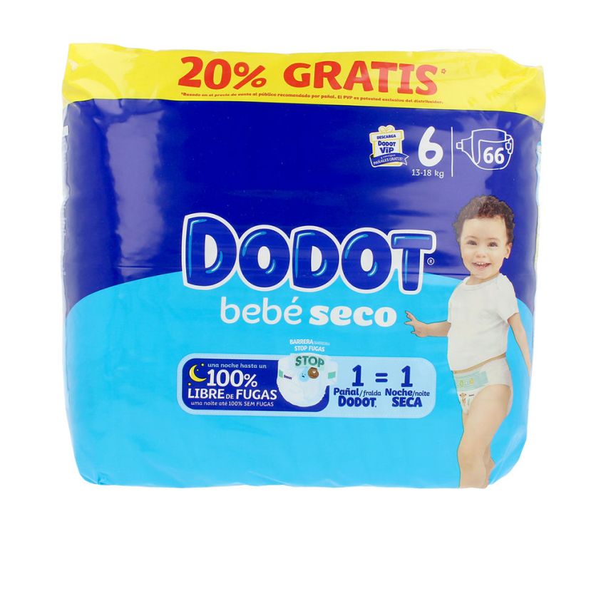 Dodot Stages Taille 6 Couches 17-28 Kg - 66 U