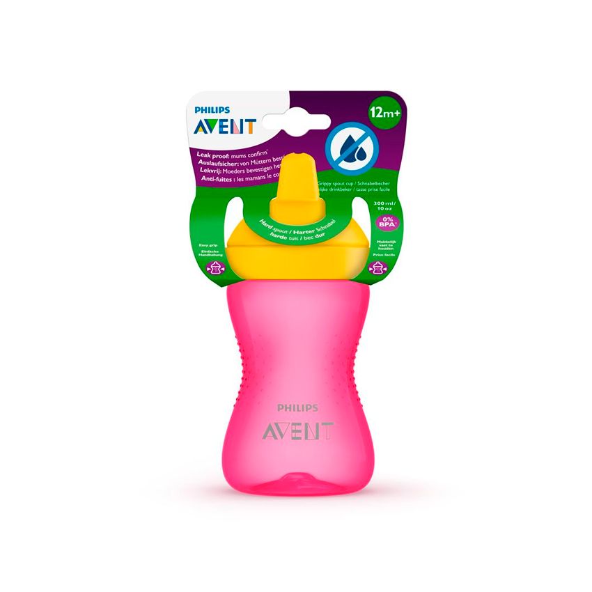 Avent Hard Mouthpiece Cup Pink +12 Mois 300Ml