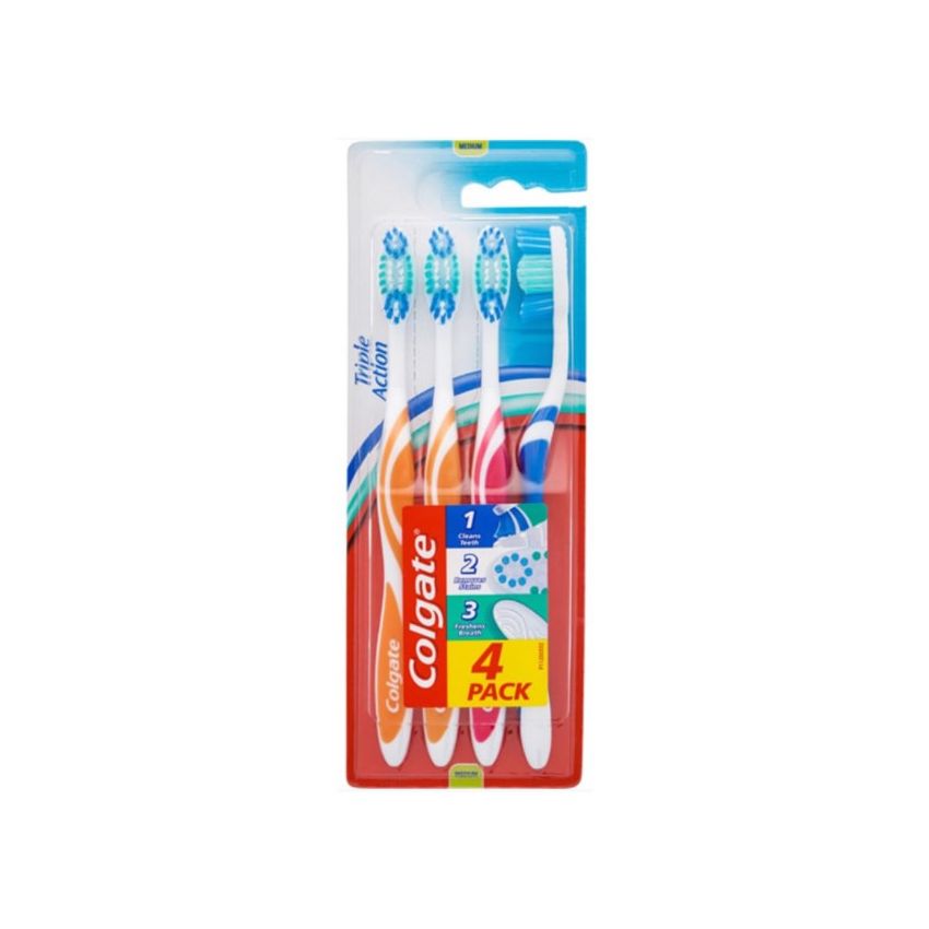Colgate Triple Action Brosse À Dents 4 Unités