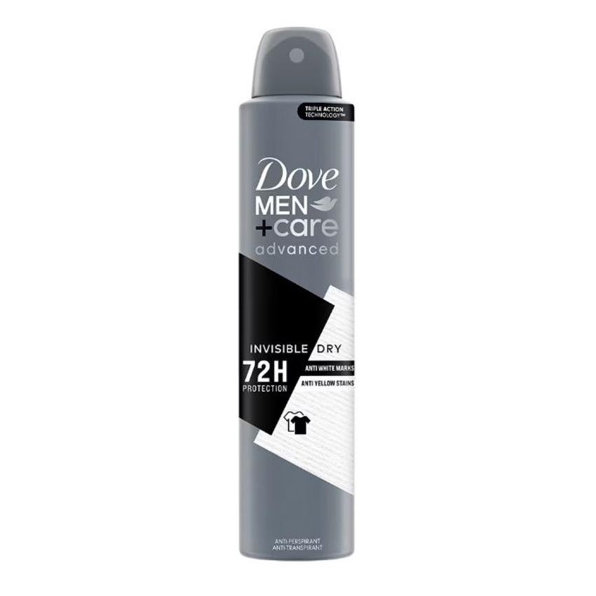 Dove Men Advanced Invisible Dry 72H Spray Anti-Amarillos Anti-Transpirante 200Ml Spray