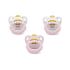 Nuk Rose & Blue Sucettes Physiologiques T.2 Couleur Rose Latex 6-18 Mois 3 Unités