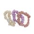 Attache-Queue De Cheval Wrinkled #Beix-Lila-Rosa - 3 U