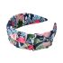 Serre-Tête Tissu Fleuri Fond Bleu - 1 U