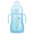 Mam Trainer Biberon En Verre 220Ml Couleur Bleu 4M+