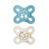 Mam Start Pure Sucette Silicone 0-2 Mois Bleu/Beige 2 Pièces
