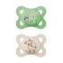 Mam Original Pure Tétine En Silicone 2-6 Mois Vert/Beige Lisse - 2 Unités