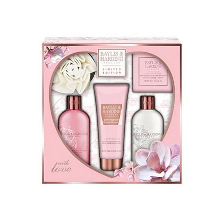 Baylis And Harding Limited Edition Pink Magnolia And Pear Blossom Coffret 5 Produits 2018