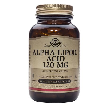 Solgar Acide Alpha Lipoïque 120mg 60 Gélules