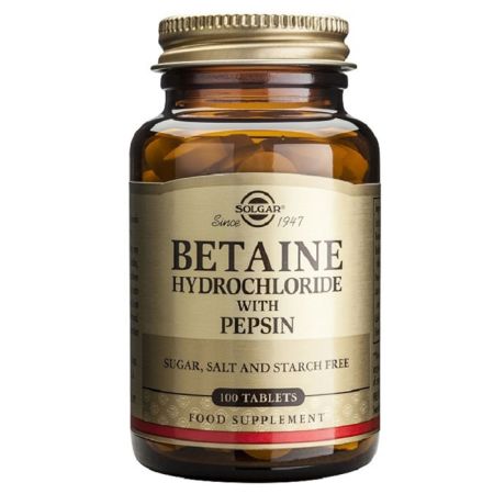 Solgar Chlorhydrate De Bétaïne 100 Comprimés