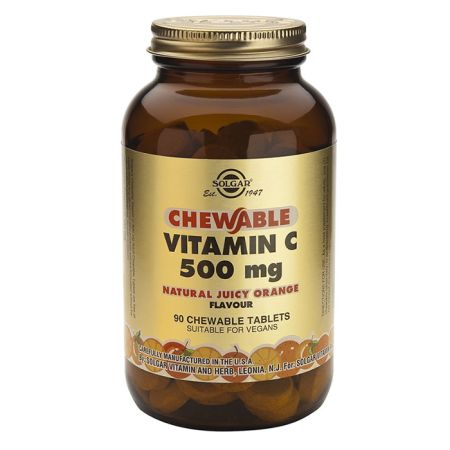 Solgar Vitamine C (Orange Flaveur) 500mg 90 Comprimés