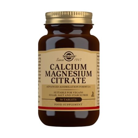 Solgar Citrate de Calcium et de Magnésium 50 Comprimés
