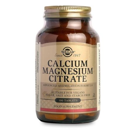 Solgar Citrate de Calcium et de Magnésium 100 Comprimés