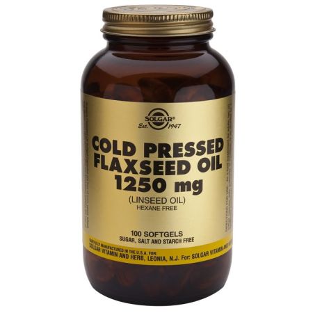 Solgar Huile De Lin Pressée À Froid 1250mg 100 Softgels