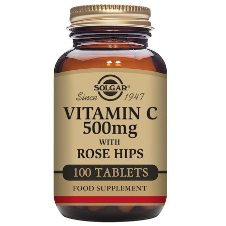 Solgar Vitamine C Rose Hips 500mg 100 Comprimés