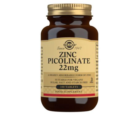 Solgar Picolinato Zinc 22mg 100 Comprimés