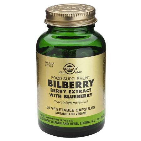 Solgar Bilberry Berry Extract With Blueberry 60 Gélules
