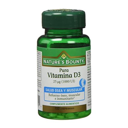 Nature's Bounty Vitamine D3 25µg 1000IU 100 Comprimés