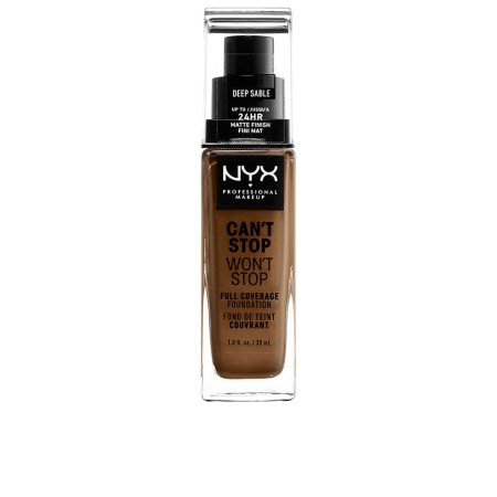 Nyx Can't Stop Won't Stop Full Coverage Foundation Deep Sable 30ml