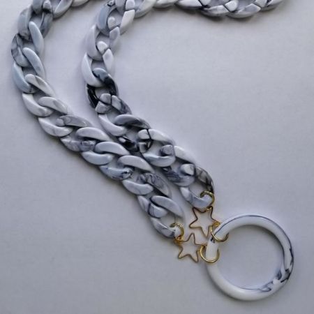 Farmamoda Collier De Lunettes De Soleil En Marbre Gris