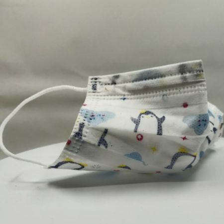 Masque Enfant Jetable Pingouins 50 Unités