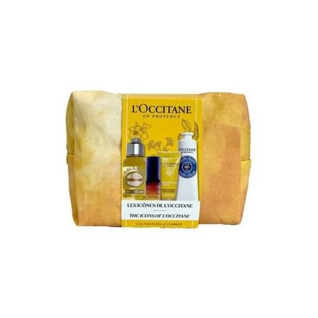 Set L'occitane Immortelle Serum 5ml Crema Divina Aceite Ducha 75ml @